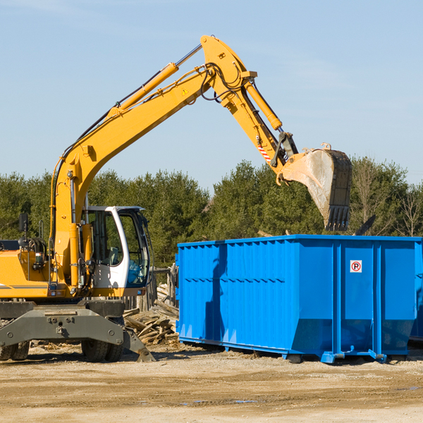 are there any restrictions on where a residential dumpster can be placed in Sutton County